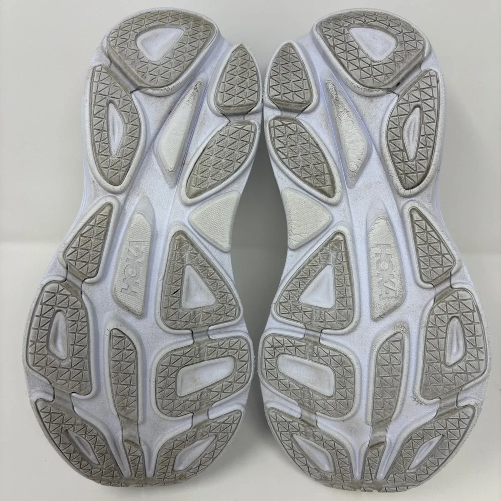 Hoka Bondi 8 Women's Size 9 White Athletic Running Shoes (1127952 WWH)